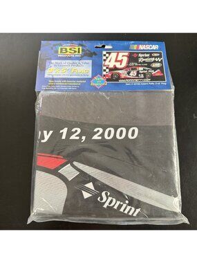 Vintage Adam Petty 45 NASCAR Memorial Flag 3x5 Sprint Racing BSI Products New